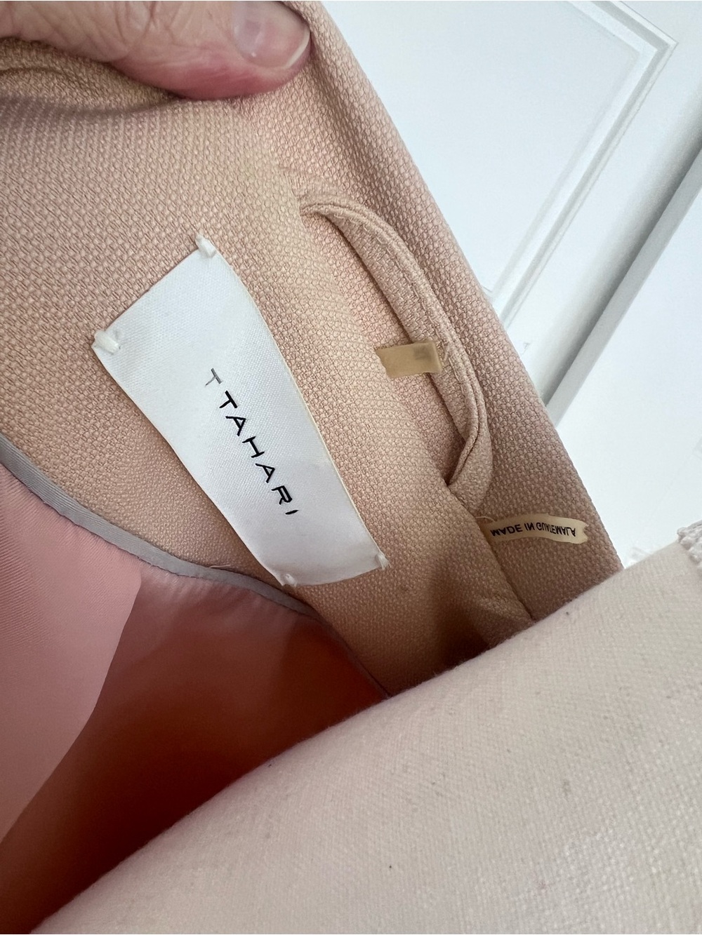 Tahari Blush Pink Longline Zip-Front Coat - Picture 13 of 13